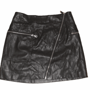 Faux-leather skirt